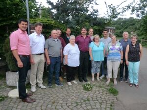 Der neue Vorstand des SPD-Ortsvereins Katzweiler. Links MdL Daniel Schäffner, daneben VBgm. Harald Westrich